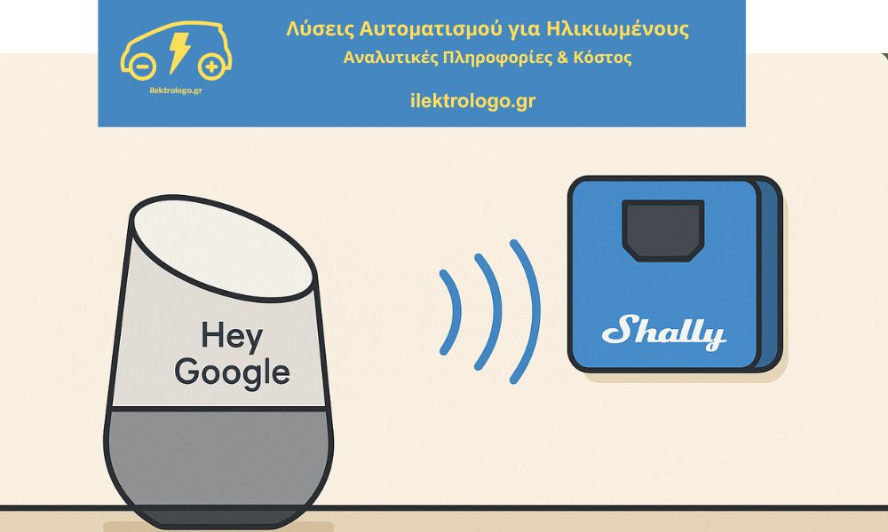 Ηλικιωμένος μιλά σε smart speaker